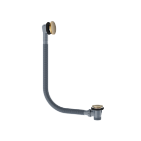 Britton Standard Click Clack Bath Waste and Overflow Brushed Brass