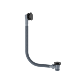 Britton Standard Click Clack Bath Waste and Overflow Matt Black