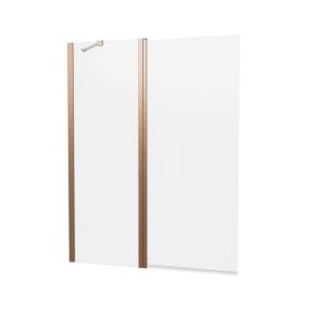 Crosswater Clear 6 Double Bath Screen 1150mm Brushed Bronze