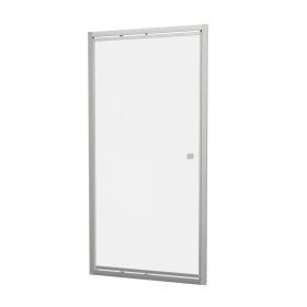 Crosswater Clear 6 Infold Door Brushed Nickel