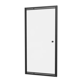 Crosswater Clear 6 Pivot Shower Door with Side Panel Matt Black