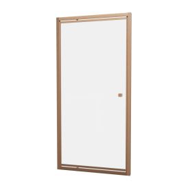 Crosswater Clear 6 Pivot Shower Door with Side Panel Brushed Bronze