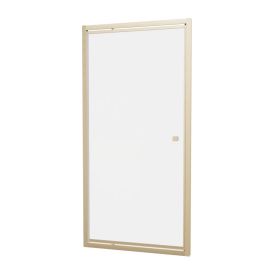 Crosswater Clear 6 Pivot Door with Side Panel Brushed Brass