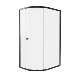 Crosswater Clear 6 Quadrant Single Door 1000x800mm Matt Black