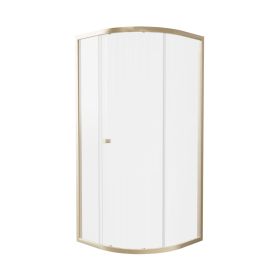 Crosswater Clear 6 Quadrant Single Door 800mm Brushed Brass