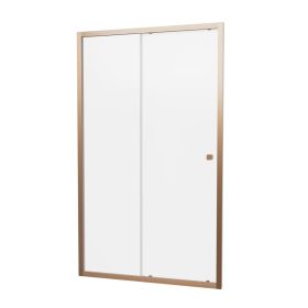 Crosswater Clear 6 Sliding Shower Door with Side Panel Brushed Bronze