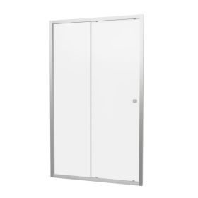 Crosswater Clear 6 Sliding Shower Door with Side Panel Brushed Nickel