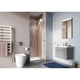 Crosswater Clear 6 Infold Door 900mm Silver