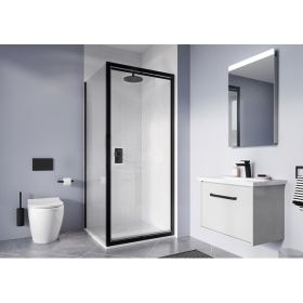 Crosswater Clear 6 Side Panel 760mm Matt Black