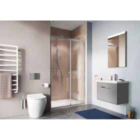 Crosswater Clear 6 Single Sliding Door 1200mm Silver
