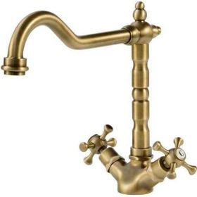 Clearwater Baroc Mono Kitchen mixer Tap Brushed Brass