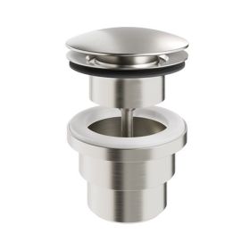 Crosswater Clearwater Basin Waste Click Clack Brushed Metallic