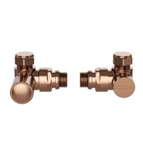 Lavo Corner Radiator Valve Brushed Bronze