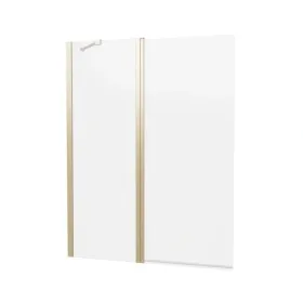 Crosswater Clear 6 Double Bath Screen 1150mm Brushed Brass