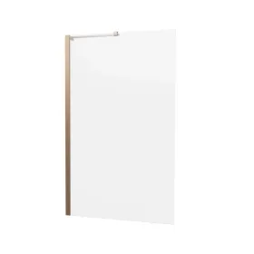 Crosswater Clear 6 Fixed Bath Screen 900mm Brushed Bronze