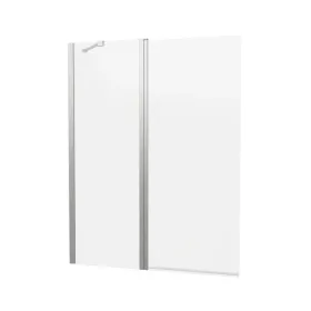 Crosswater Clear 6 Double Bath Screen 1150mm Brushed Stainless Steel