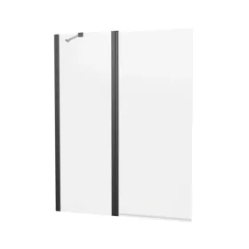 Crosswater Clear 6 Double Bath Screen 1150mm Matt Black