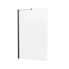 Crosswater Clear 6 Fixed Bath Screen 900mm Matt Black
