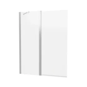 Crosswater Clear 6 Double Bath Screen 1150mm Silver