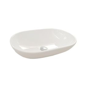 Britton Pool Countertop Basin 585 x 390mm 0TH Gloss White