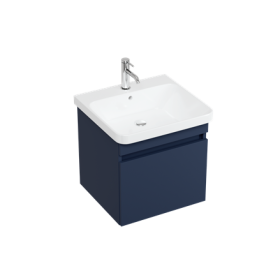 Britton Dalston 500mm Unit Matt Blue with 1 Tap Hole Basin White