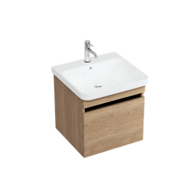 Britton Dalston 500mm Unit Golden Oak with 1 Tap Hole Basin White