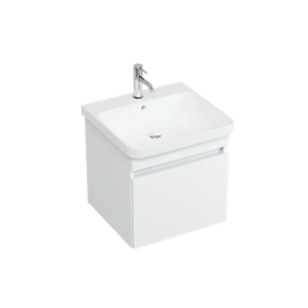 Britton Dalston 500mm Unit Matt White with 1 Tap Hole Basin White