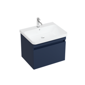 Britton Dalston 600mm Unit Matt Blue with 1 Tap Hole Basin White