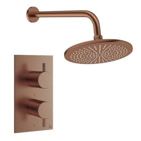Crosswater Design Shower Set 1 300mm Brushed Bronze