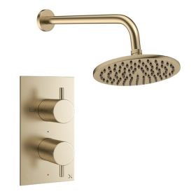 Crosswater Design Shower Set 1 200mm Brushed Brass