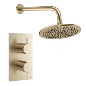 Crosswater Design Shower Set 1 300mm Brushed Brass