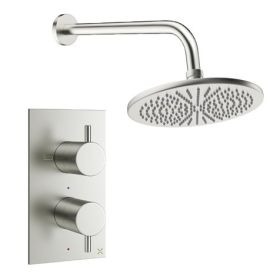 Crosswater Design Shower Set 1 300mm Brushed Nickel
