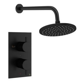 Crosswater Design Shower Set 1 200mm Matt Black