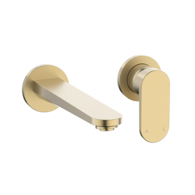 Crosswater Drift Brushed Brass 2 Hole Basin Set Wall Mounted