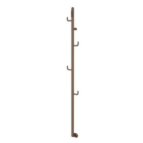 Just Taps FLO electric Towel Rail with hooks Brushed Bronze