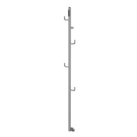 Just Taps FLO electric Towel Rail with hooks Chrome