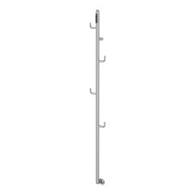 Just Taps FLO electric Towel Rail with hooks Stainless Steel