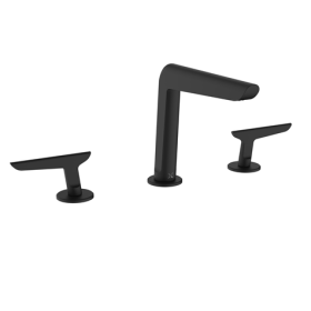 Crosswater Matt Black Foile Basin 3H Set Deck Mounted