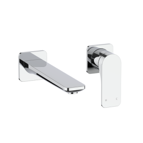 Crosswater Fuse Chrome 2 Hole Basin Set Wall Mounted