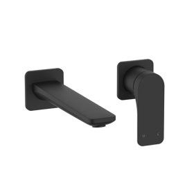 Crosswater Fuse Matt Black 2 Hole Basin Set Wall Mounted