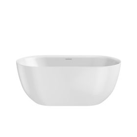 Crosswater Cerus Free Standing 1500 x 780mm Petite Bath-White Gloss