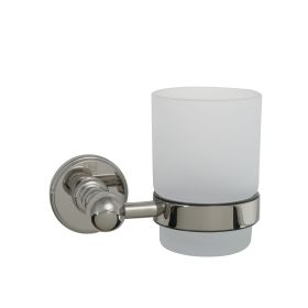 Just Taps Grosvenor Tumbler holder frosted glass Nickel