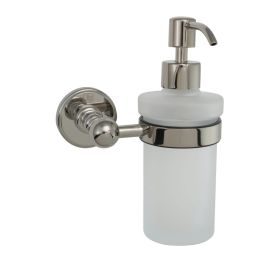Just Taps Grosvenor Soap dispenser frosted glass Nickel