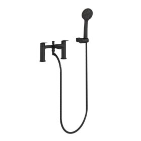 Britton Greenwich 2 Tap Hole Bath Shower Mixer Matt Black 