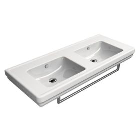 GSI Classic 1250 x 500mm Wall Hung Basin 1 Tap Hole White