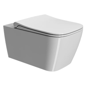 Gloss White GSI Nubes 55/F Wall Hung WC Pan With Swirlflush (Without Seat)