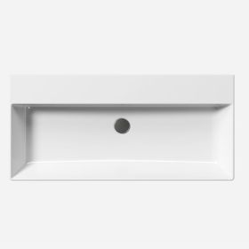 GSI Kube X 100x47 Wall Mounted 1 Tap Hole Basin White