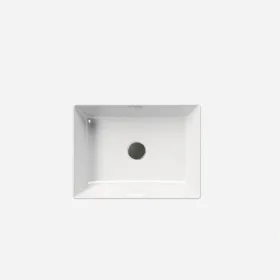 GSI Kube X 50x37 Rectangular Countertop Basin White