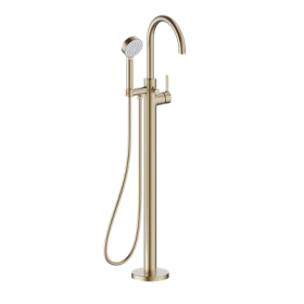 Britton Hoxton 2.0 Floor Standing Mono Bath Shower Mixer Brushed Brass