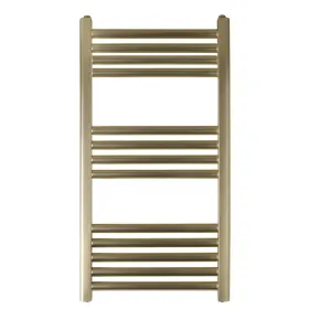 Just Taps VOS Straight Towel Radiator 800mm × 400mm-Brushed Brass 